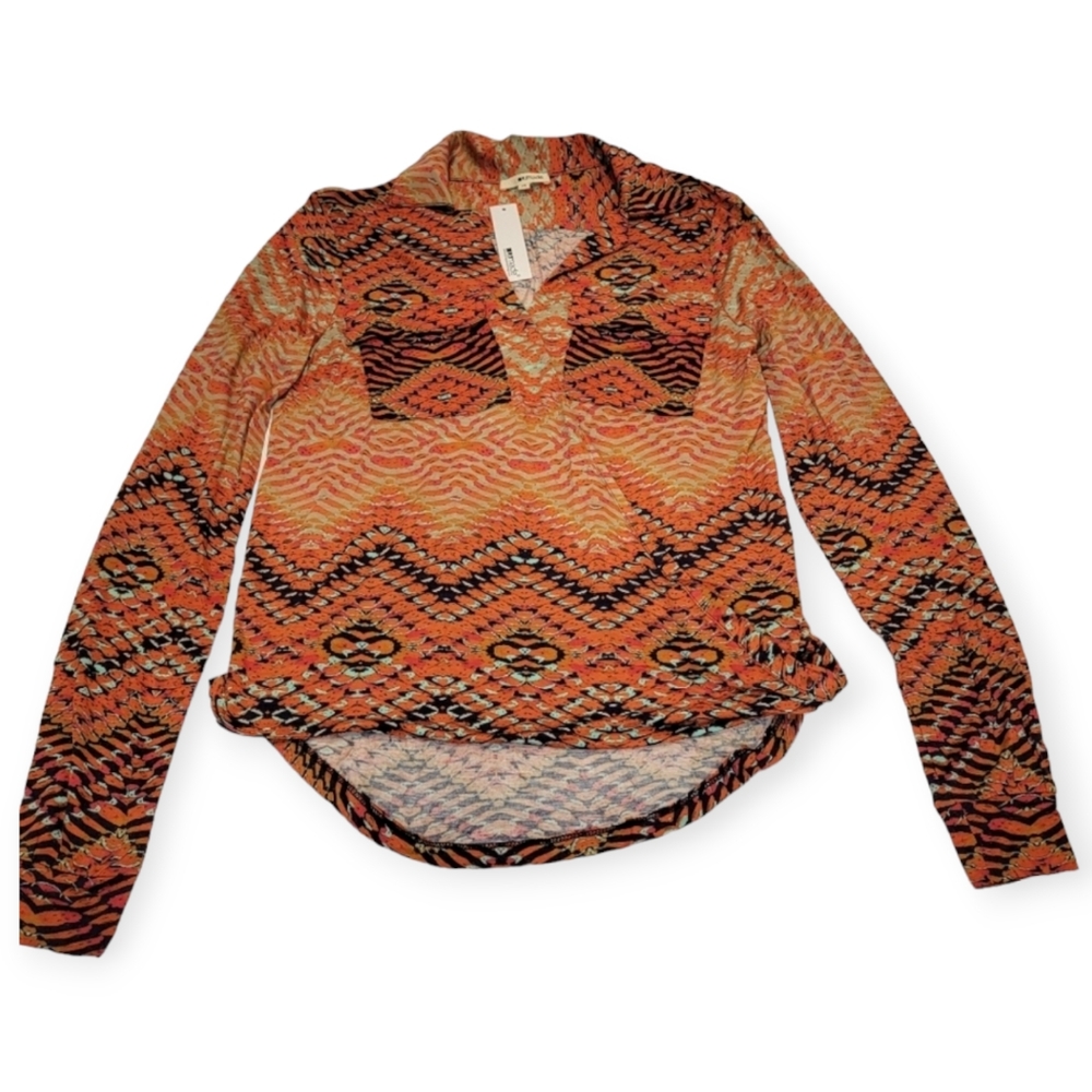 LAMade Boho Retro 70s Inspired Long Sleeve Top Size XS NEW!